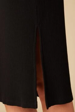 Vindy Paris Rib Skirt - Black -Women Clothing Sales 0054 Vindy Black 5