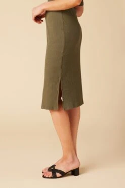 Vindy Paris Rib Skirt - Calla Green -Women Clothing Sales 0054 Vindy Calla Green 2