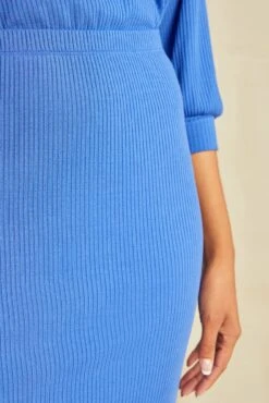 Vindy Paris Rib Skirt - Lapis -Women Clothing Sales 0054 Vindy Lapis 1999 web 19610374 6cb0 4b09 a137 c8c55703da8a