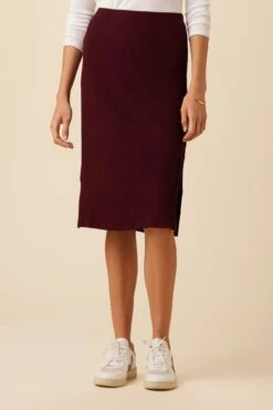 Vindy Paris Rib Skirt - Plum Ora Stripe 7 Vindy Paris Rib Skirt - Plum Ora Stripe -Women Clothing Sales 0054 Vindy Paris Rib Ora Stripe 1
