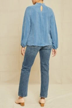 Papillon Cottonseed Cupro Blouse - Azure -Women Clothing Sales 0156 Papillon Azure V2 15910 web 0443973c b711 49fd a984 e9b2cec2463f