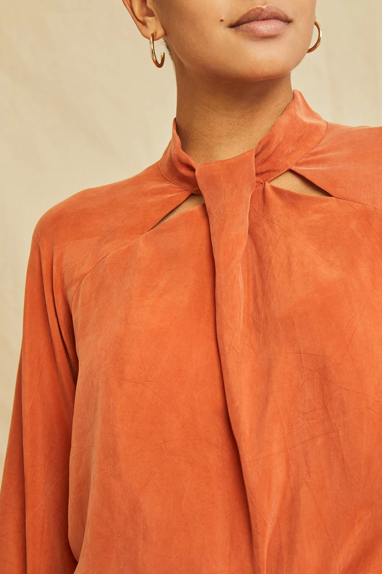 Papillon Cottonseed Cupro Blouse - Umber 3 Papillon Cottonseed Cupro Blouse - Umber - Image 3