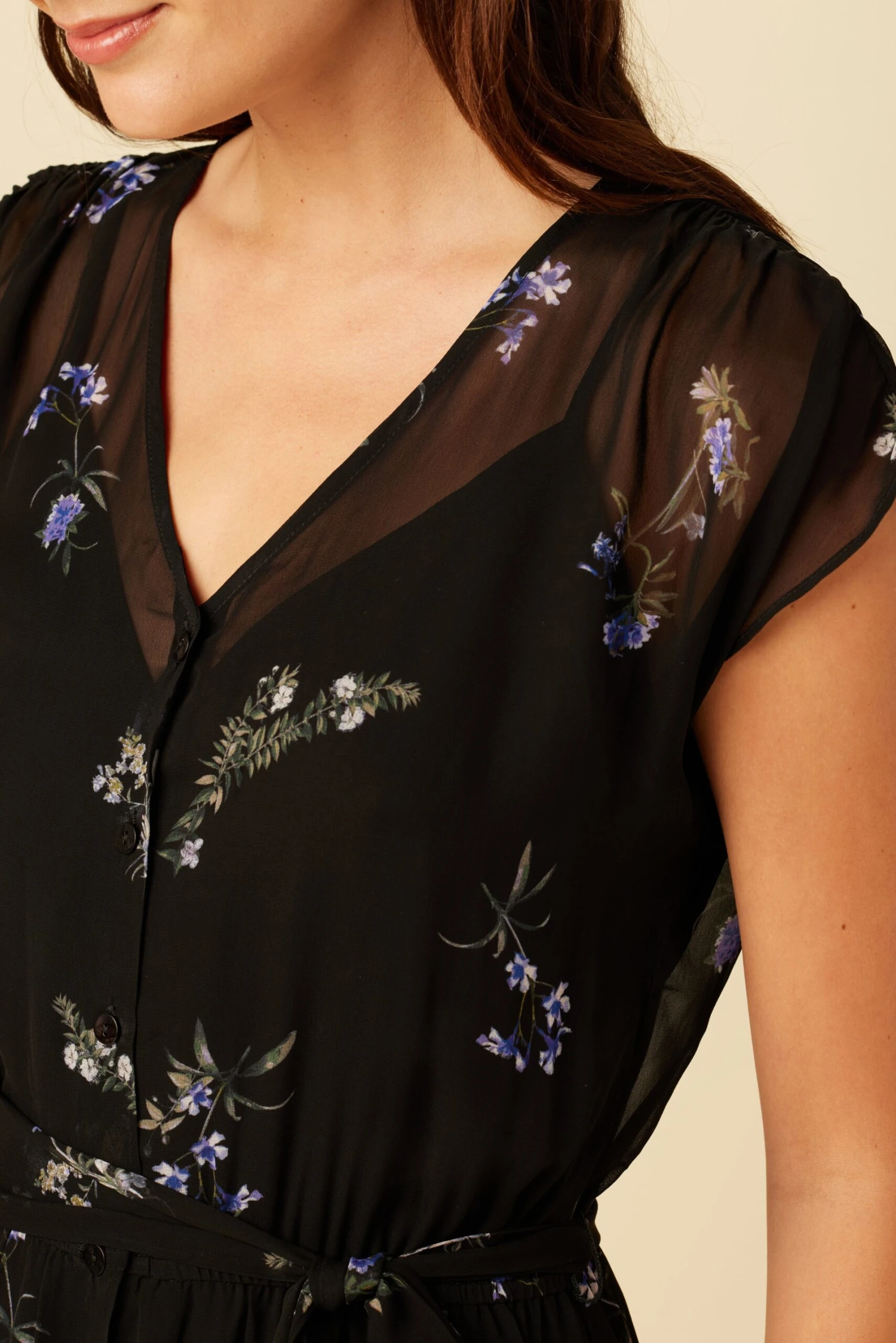 Marianna Chiffon Dress - Nahlia Floral 4 Marianna Chiffon Dress - Nahlia Floral - Image 4