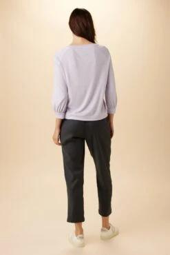 Issa Reverie Slub Tee - Lavender White Stripe -Women Clothing Sales 01 9400 Issa Slub Lavendar White Stripe 3