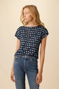 Laurie Silken Modal Tee - Squared Up Black