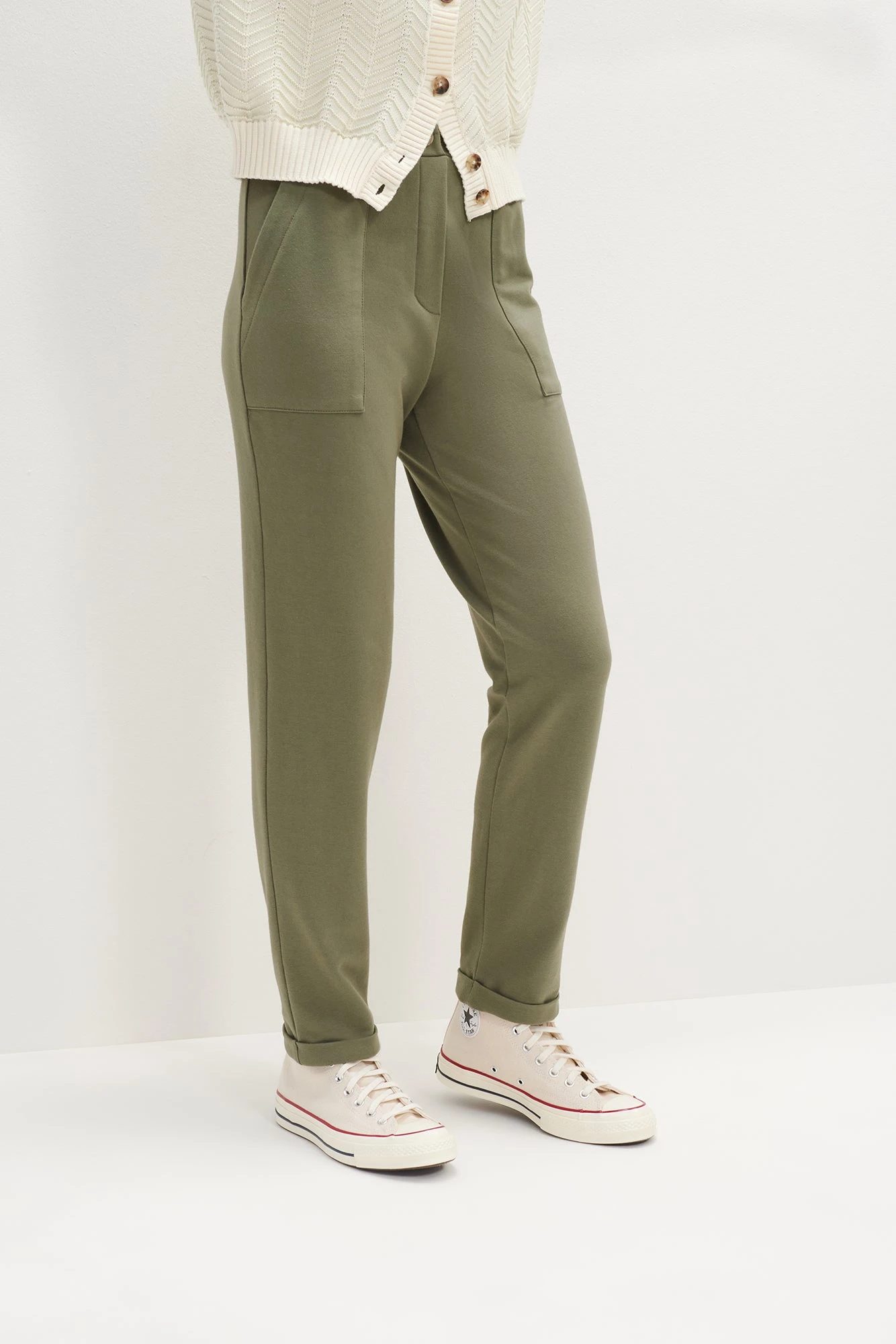 Wyatt Reverie Terry Pant - Vetiver 2 Wyatt Reverie Terry Pant - Vetiver - Image 2