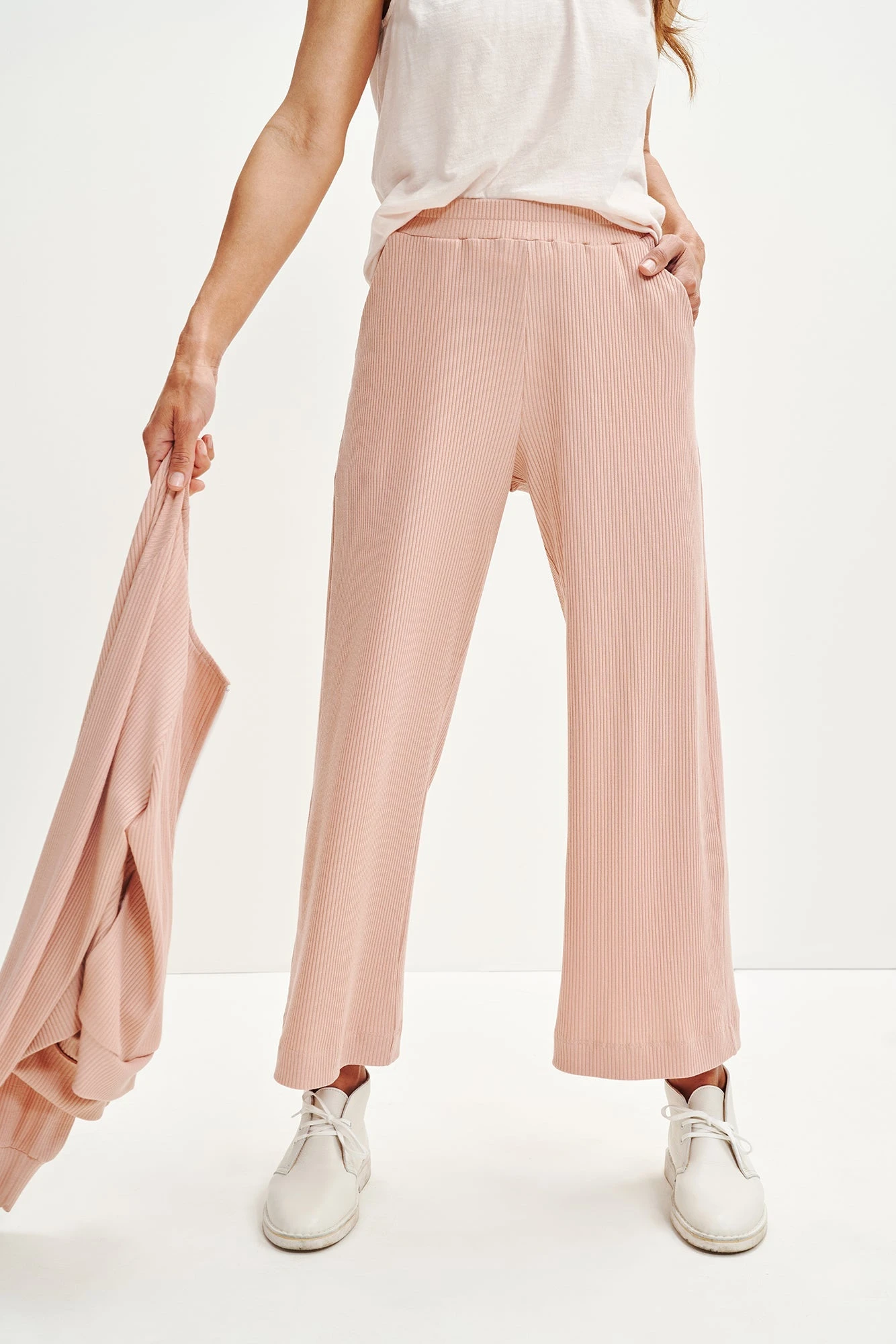 Willow Paris Rib Pants - Rose 2 Willow Paris Rib Pants - Rose - Image 2