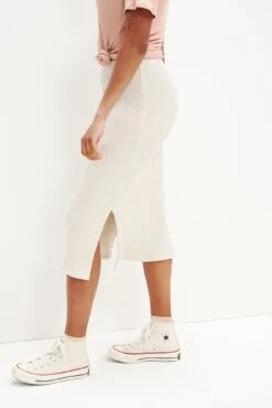 Vindy Linen Rib Skirt -Women Clothing Sales 0343 Vindy Linen Rib Linen 0313 Web