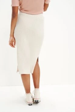 Vindy Linen Rib Skirt -Women Clothing Sales 0343 Vindy Linen Rib Linen 0324 Web