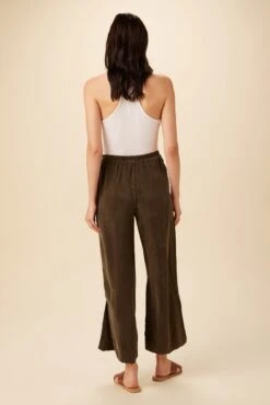 Sol Cottonseed Cupro Pant - Olive - ReAmour -Women Clothing Sales 0353 Sol Pant Olive 3 df139318 2376 4cd0 81e1 d14f2852fda7