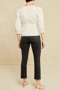 Linette Upcycled Cotton Blouse - Polka Dot -Women Clothing Sales 0359 Linette Upcycle Black Polka Dot 0627 Web c462d322 bf7a 434a 8b10 71e66f6c22e9