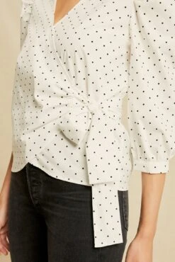 Linette Upcycled Cotton Blouse - Polka Dot -Women Clothing Sales 0359 Linette Upcycle Black Polka Dot 0663 Web 0b05a386 cf25 4554 a86f bfb689b34200