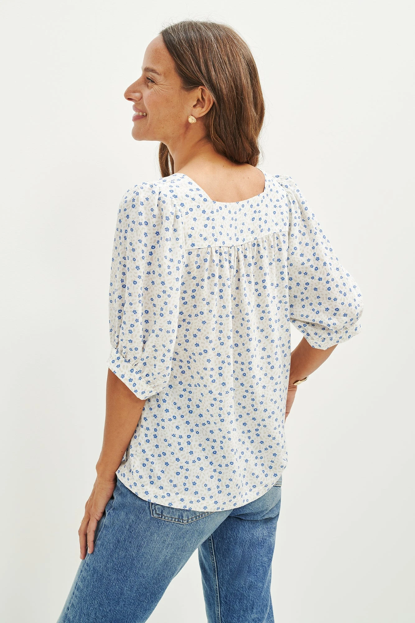 Edith Washable Silk Blouse - Riga Floral 3 Edith Washable Silk Blouse - Riga Floral - Image 3