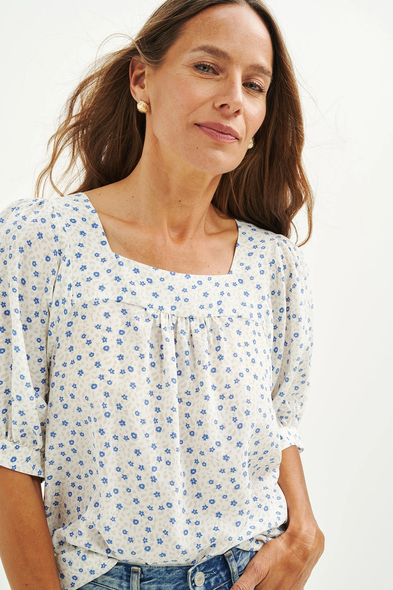 Edith Washable Silk Blouse - Riga Floral 1 Edith Washable Silk Blouse - Riga Floral