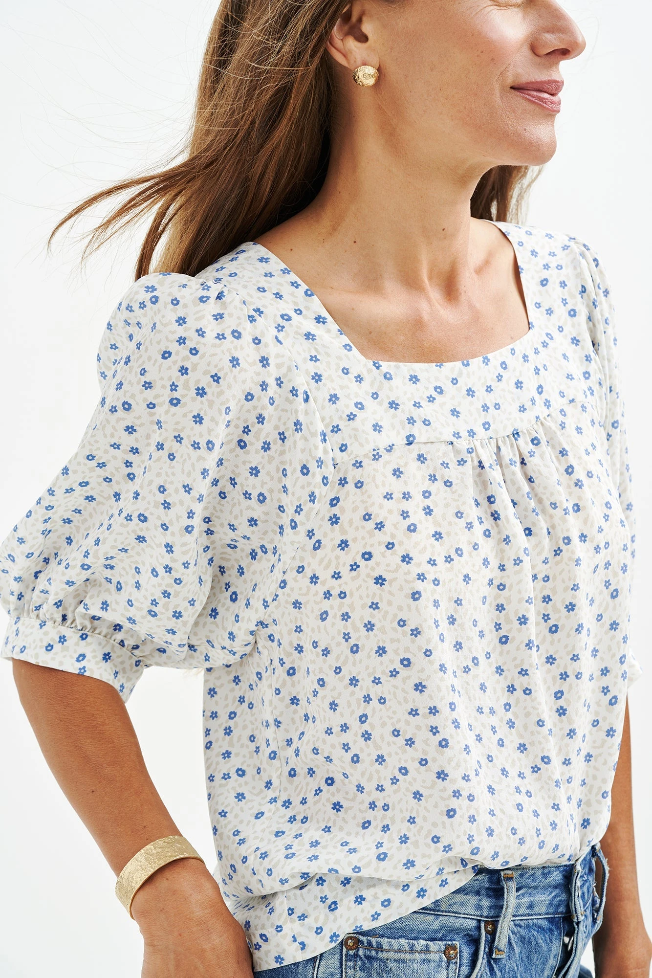 Edith Washable Silk Blouse - Riga Floral 4 Edith Washable Silk Blouse - Riga Floral - Image 4