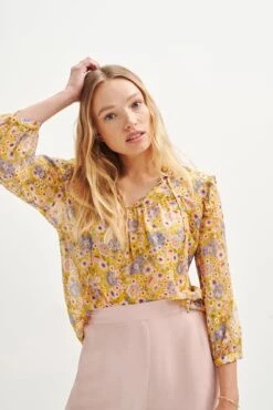 Camila Nouveau Silk Blouse - Midi Floral Sunflower 7 Camila Nouveau Silk Blouse - Midi Floral Sunflower -Women Clothing Sales 0394 Camila Sunflower 0159 web 787a2cef 0b21 413e 8f27 18e9348f8fdf