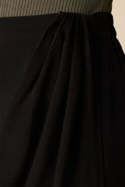 Sosi Washable Silk Wrap Skirt - Black -Women Clothing Sales 03 10173 Sosi Black 5