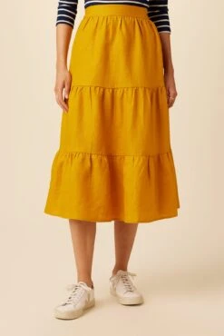 Jill Linen Skirt - Sunflower