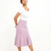 Melia Scallop Knit Skirt - Lavender