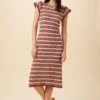 Betsy Organic Cotton Dress - Sumac And Birch Stripe
