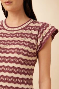 Betsy Organic Cotton Dress - Sumac And Birch Stripe -Women Clothing Sales 0428 Betsy Sumac Birch Stripe 4