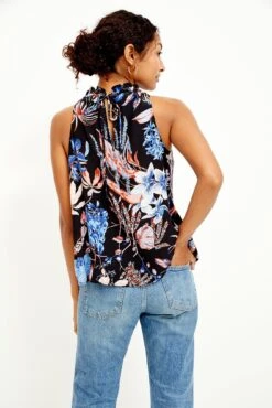 Keke Washable Silk Blouse - Saint Barts Black Floral -Women Clothing Sales 0455 Keke Saint Barts Print Black 0074 web c5129b7d 82eb 4b8e 8613 9abdd043ce9f