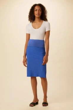 Zio Ribbed Skirt - Lapis -Women Clothing Sales 0464 Zio Lapis 5