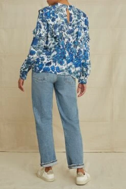 Clara Ecovero Blouse - Elsinore Blue -Women Clothing Sales 0485ClaraElsinoreBlue 6996 web ba3d2250 cbcf 48bd ba09 b925ed3c8702