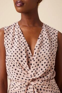 Clemence Washable Silk Blouse - Valencia Dot Pink -Women Clothing Sales 04 10118 Clemence Silk Valencia Dot 4