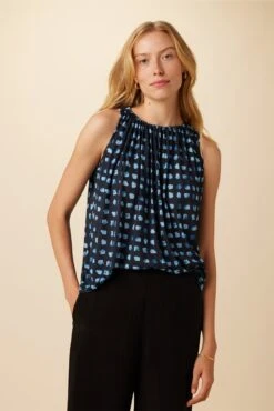 Floret Silken Modal Tank - Squared Up Black