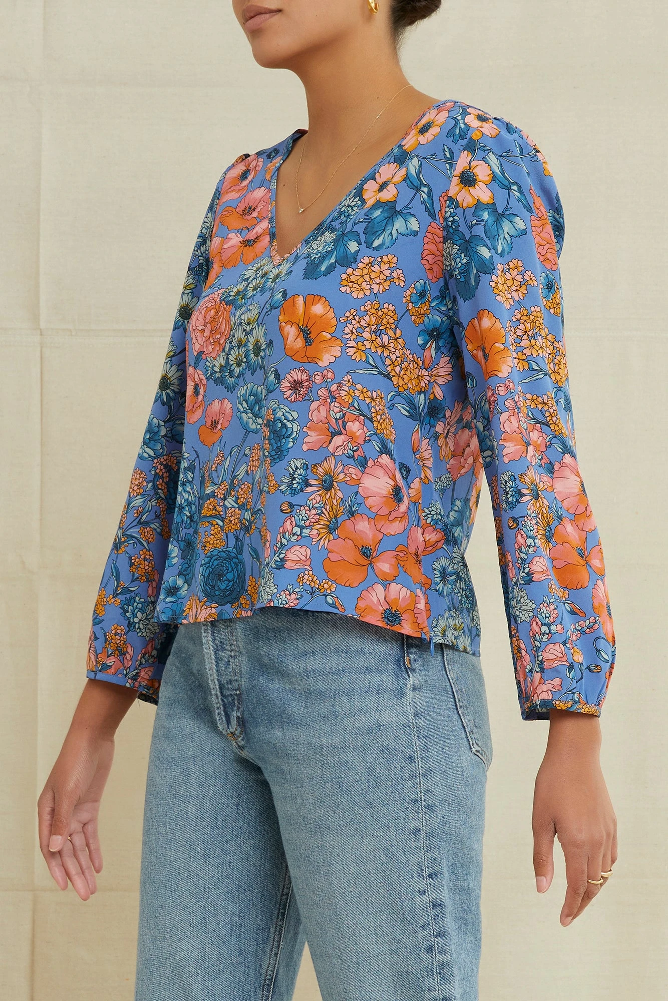 Leila Washable Silk Blouse - Mirabel 2 Leila Washable Silk Blouse - Mirabel - Image 2