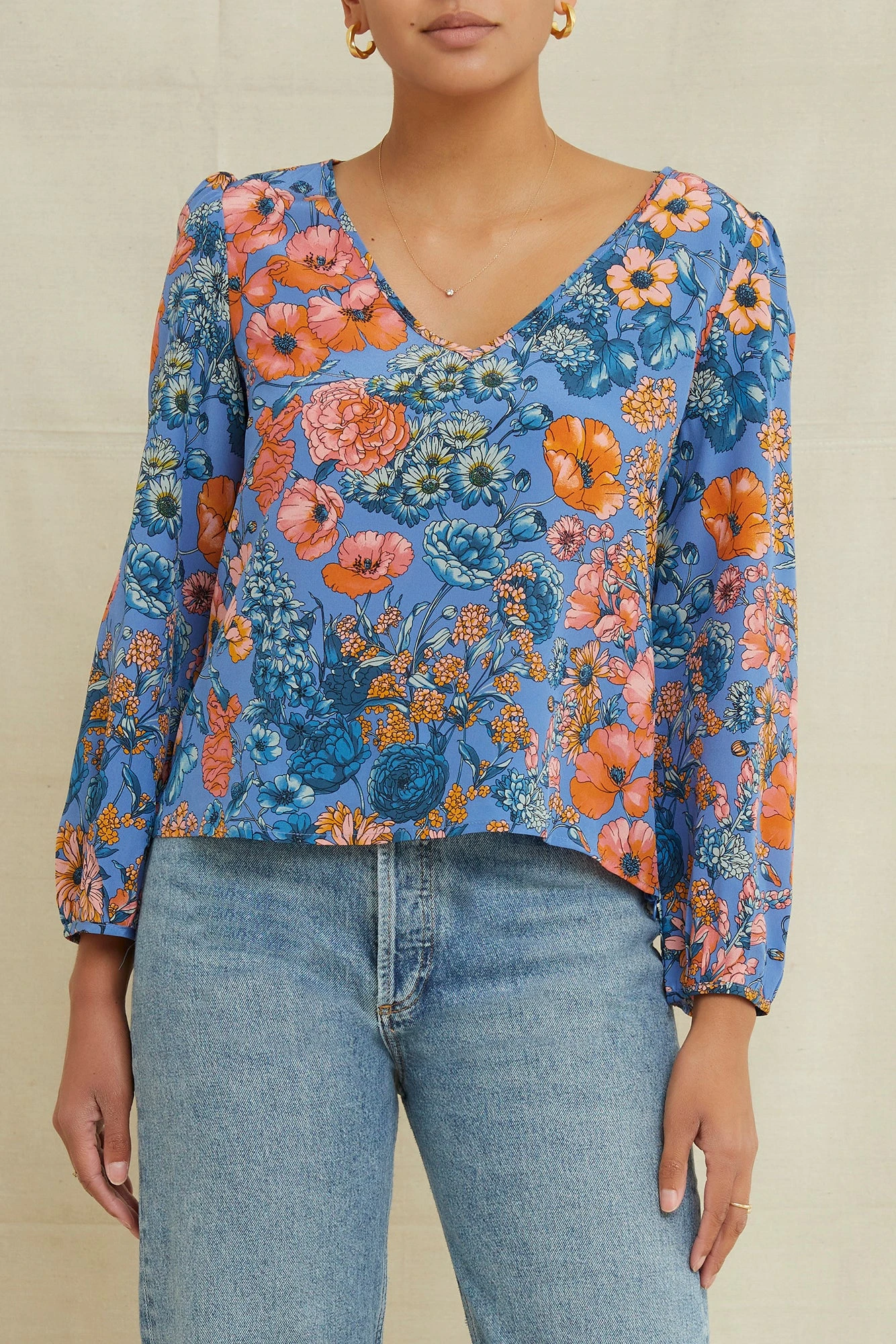 Leila Washable Silk Blouse - Mirabel 1 Leila Washable Silk Blouse - Mirabel