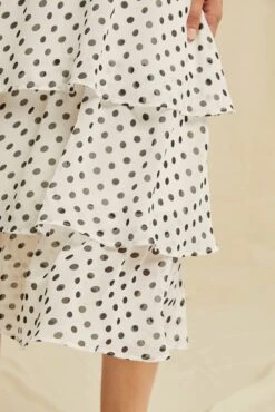 Naya Chiffon Dress 11 Naya Chiffon Dress -Women Clothing Sales 0539 Naya Black Polka Dot 1636 web