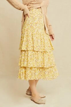 Christy Ecovero Skirt - Dandelion Floral -Women Clothing Sales 0546 Christy Dandelion Floral 0961 web ebd4a499 500e 40c0 bd7d 2d615b625d92