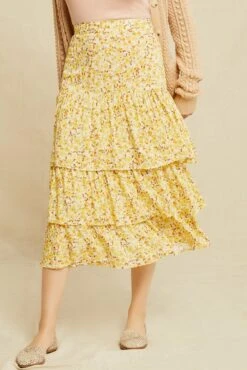 Christy Ecovero Skirt - Dandelion Floral -Women Clothing Sales 0546 Christy Dandelion Floral 1092 web 956709ad b67f 41b0 a32e 1c4688eb3dcb