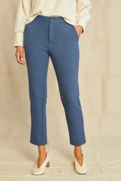 Graziella Ponte Twill Pants - Azure - ReAmour