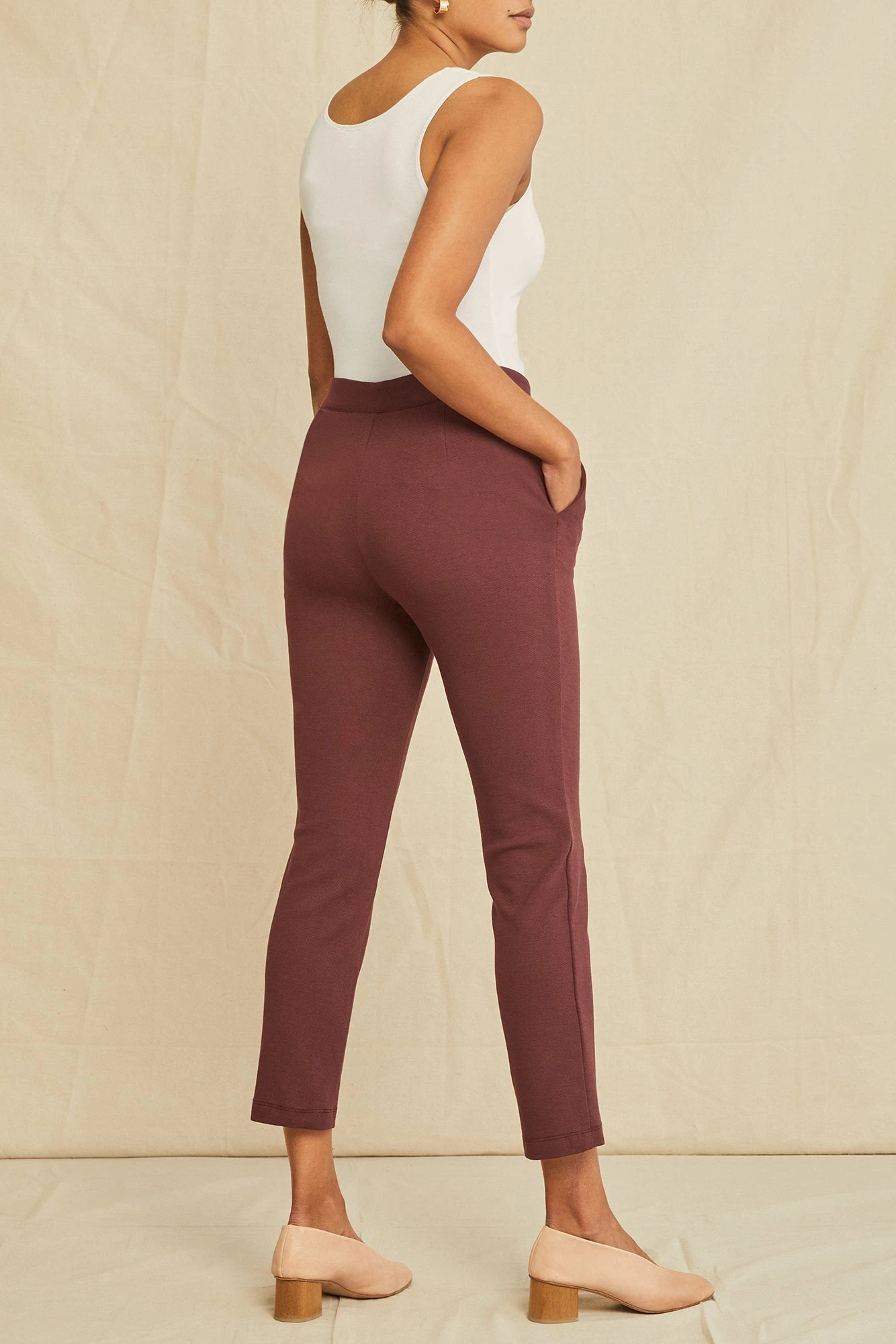 Graziella Ponte Twill Pants - Mocha 3 Graziella Ponte Twill Pants - Mocha - Image 3