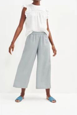 Salice Linen Pants - ReAmour -Women Clothing Sales 0558 Salice Linen Eucalyptus 1285 web acba8a11 62af 4f2d bb47 62bab4858db7