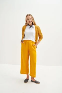 Salice Linen Pants - ReAmour -Women Clothing Sales 0558 Salice Linen Sunflower 1950 web 1449ce69 ea81 453c 8355 90582efd6427