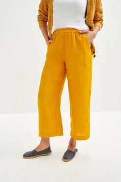 Salice Linen Pants - ReAmour -Women Clothing Sales 0558 Salice Linen Sunflower 1955 web 77dd65ef 556e 422b 9324 19924425e1ff