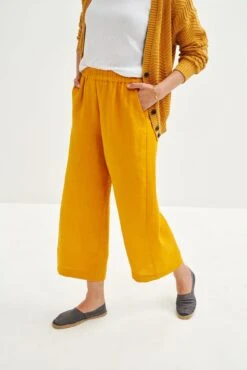 Salice Linen Pants - ReAmour -Women Clothing Sales 0558 Salice Linen Sunflower 1976 web 210dcae7 1a3f 46a5 8160 c6314ff7be96