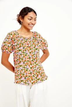 Lotta Washable Silk Blouse - Seaside Floral -Women Clothing Sales 0563 Lotta Silk Seaside Floral 1121 web 0669d524 d57f 43e4 958d ef8c30d39033
