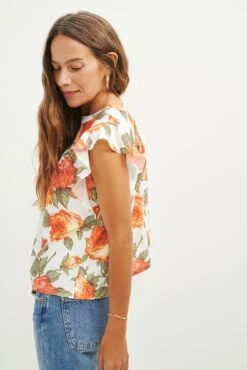 Calla Upcycled Blouse - Seville Floral -Women Clothing Sales 0568 Calla Upcycled Seville Floral 2270 web