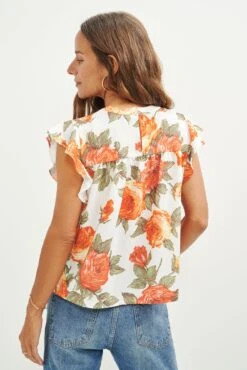 Calla Upcycled Blouse - Seville Floral -Women Clothing Sales 0568 Calla Upcycled Seville Floral 2272 web
