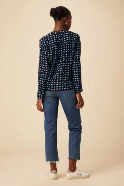 Kaya Washable Silk Blouse - Squared Up Black -Women Clothing Sales 05 8509R1 Kaya Squared Up Black 3