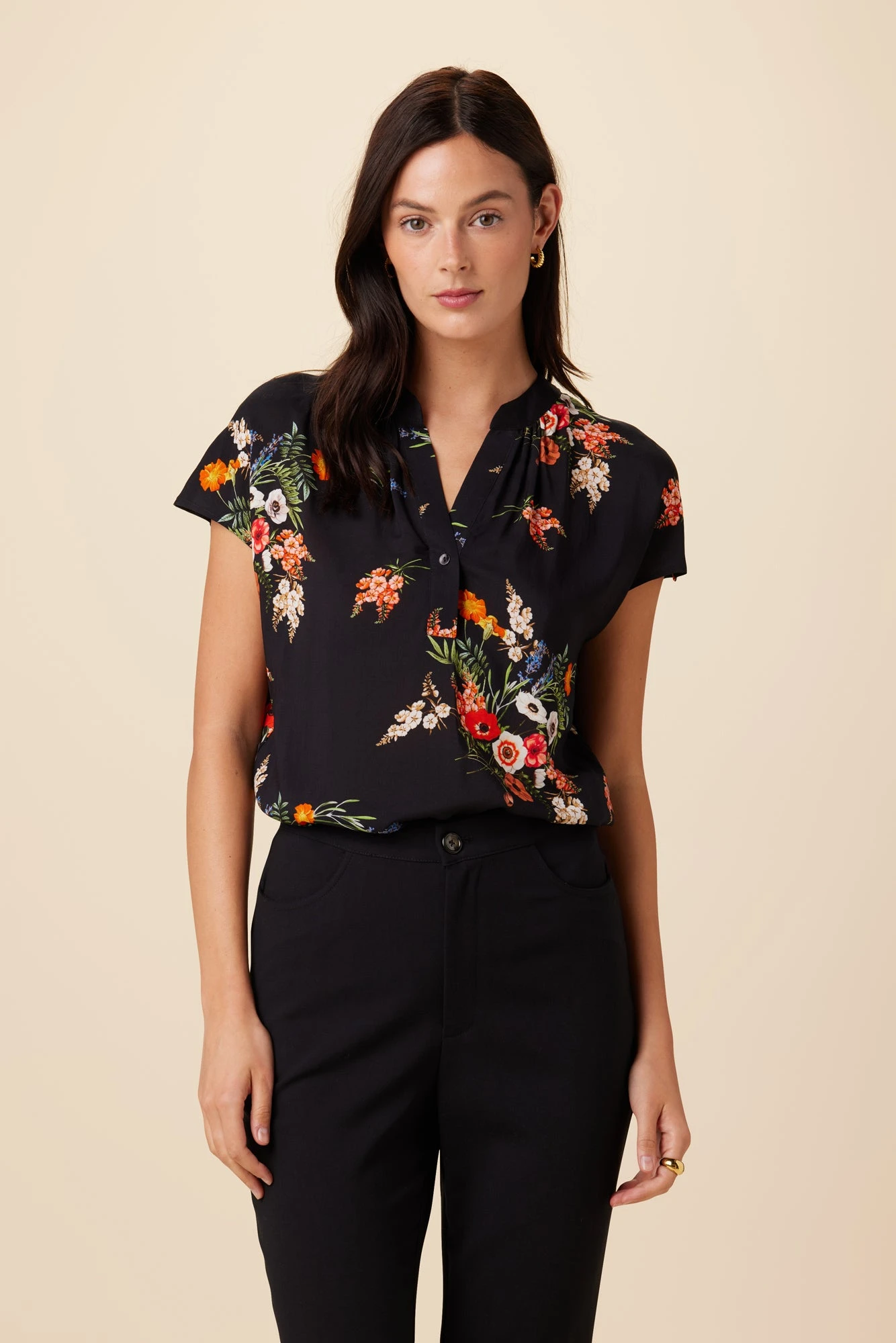 Renata Ecovero Blouse - Treviso Orange 1 Renata Ecovero Blouse - Treviso Orange