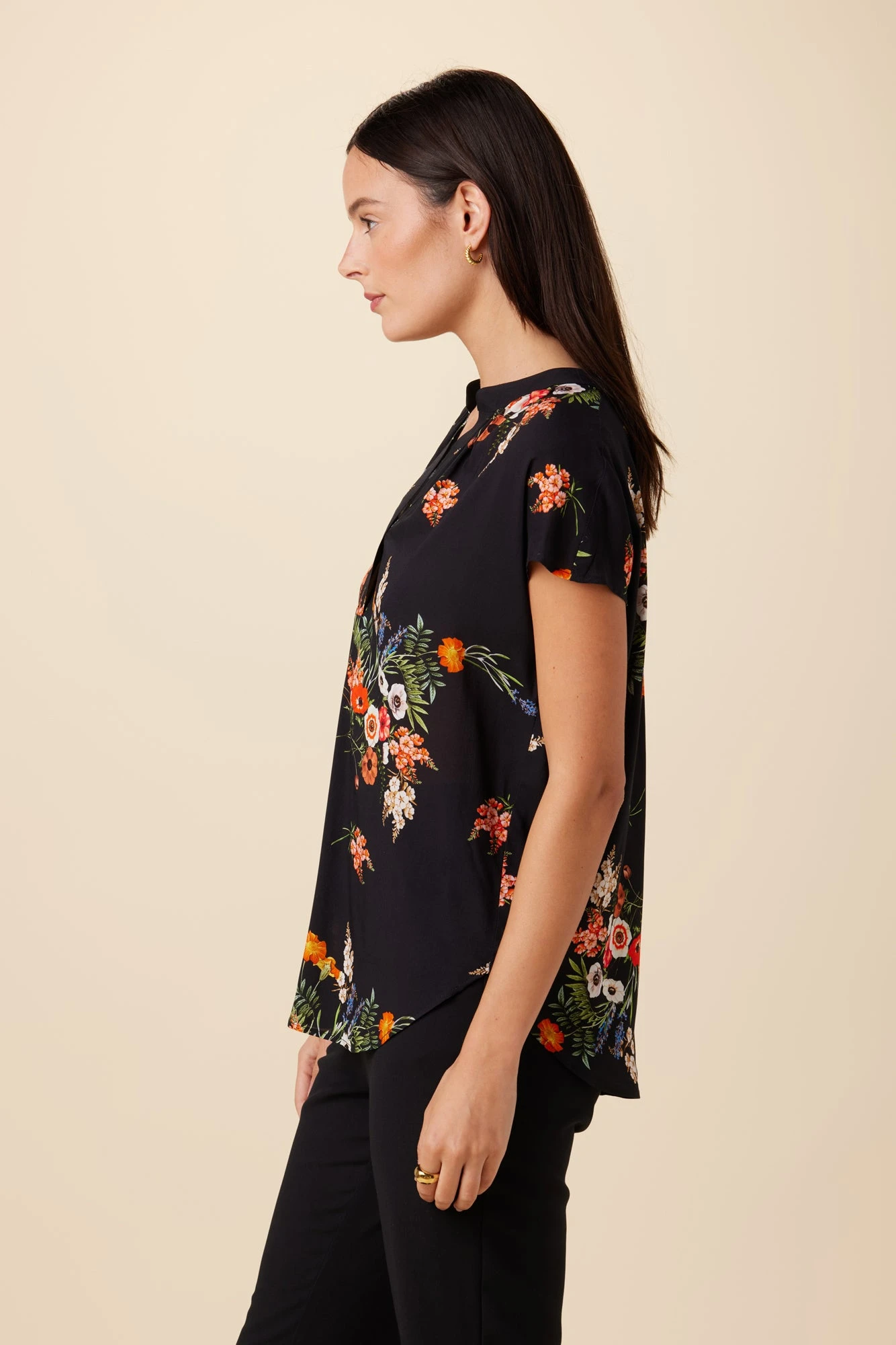 Renata Ecovero Blouse - Treviso Orange 2 Renata Ecovero Blouse - Treviso Orange - Image 2