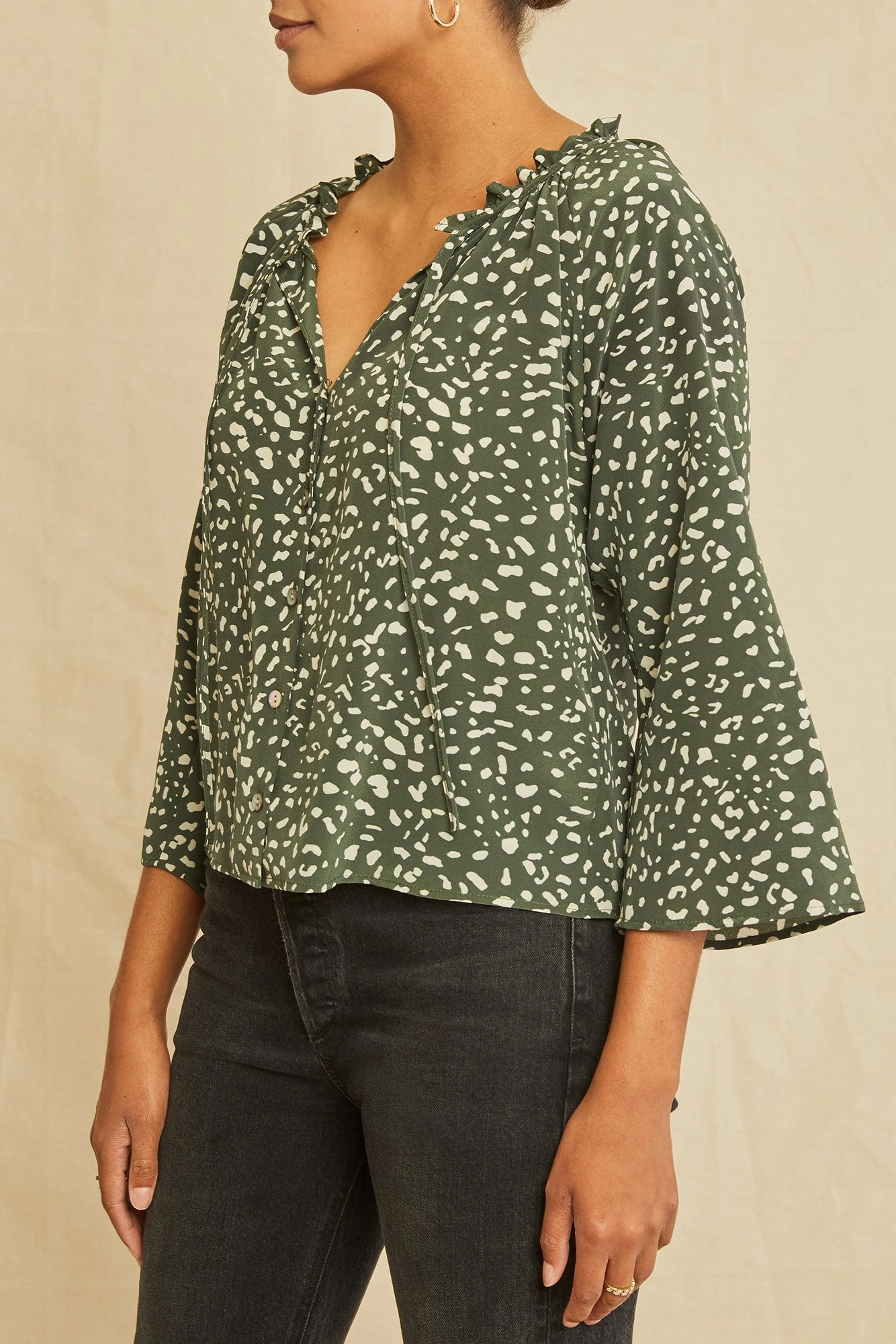 Isla Washable Silk Blouse - Rocher Dot 2 Isla Washable Silk Blouse - Rocher Dot - Image 2