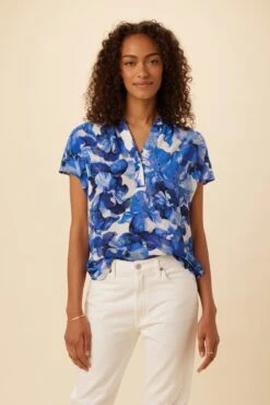 Renata Viscose Crepe Blouse - Cecily Floral