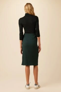 Gadot Paris Rib Skirt - Darkest Spruce -Women Clothing Sales 0612 Gadot Darkest Spruce 3